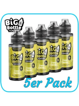 Big Bottle Longfill - Crazy Cactus - 10ml Aroma in 120ml Flasche – 5er Pack