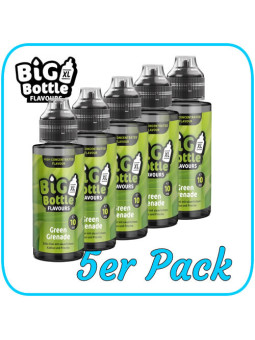 Big Bottle Longfill - Green Grenade - 10ml Aroma in 120ml Flasche – 5er Pack