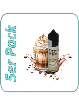 Vip Vape Liquids - 5er Pack Cream Coffee - 5ml Aroma in 60ml Longfill Flasche