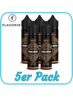 Flavorist - Tabak Royal Gold 10ml Aroma in 60ml Flasche - 5er Pack