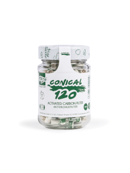 PURIZE Conical XTRA Slim Size 120 Aktivkohlefilter im Glas