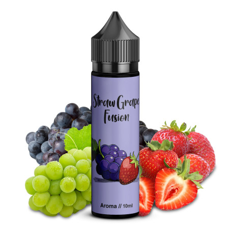 Vip Vape Liquids - Straw Grape Fusion - 10ml Aroma in 60ml Longfill Flasche