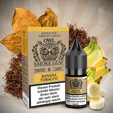 OWL Smoke Leaf - Banana Tobacco - Nikotin Liquid – 6mg