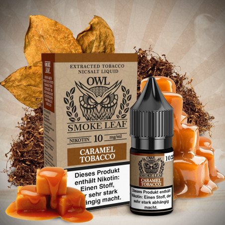 OWL Smoke Leaf - Caramel Tobacco - Nikotinsalz Liquid – 10mg