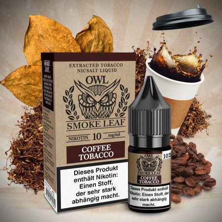 OWL Smoke Leaf - Coffee Tobacco - Nikotinsalz Liquid – 10mg
