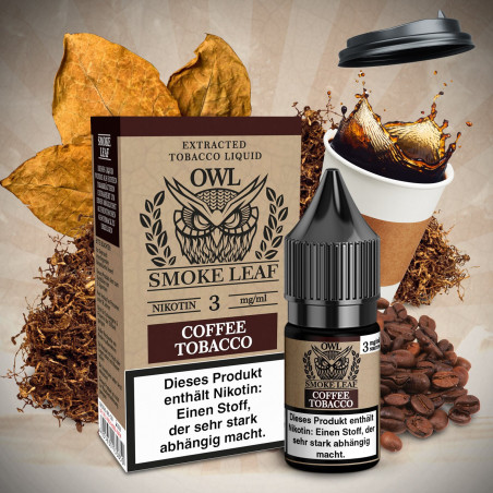 OWL Smoke Leaf - Coffee Tobacco - Nikotin Liquid – 3mg