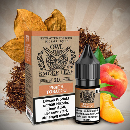 OWL Smoke Leaf - Peach Tobacco - Nikotinsalz Liquid – 20mg