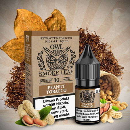 OWL Smoke Leaf - Peanut Tobacco - Nikotinsalz Liquid – 10mg