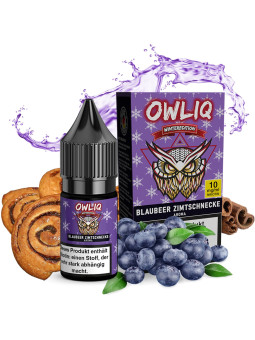 OWLIQ Winteredition - Blaubeer Zimtschnecke - Nikotinsalz Liquid – 10mg