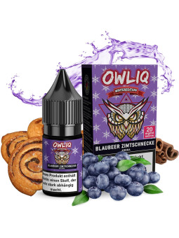 OWLIQ Winteredition - Blaubeer Zimtschnecke - Nikotinsalz Liquid – 20mg