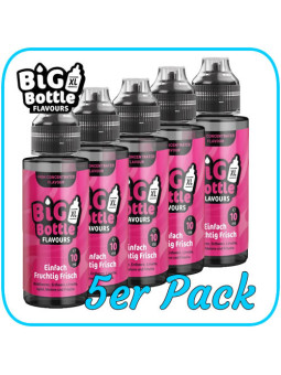 Big Bottle - Einfach Fruchtig Frisch - 10ml Aroma in 120ml Flasche - 5er Pack