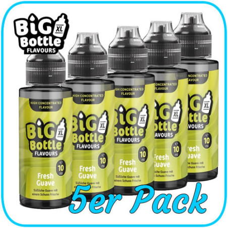 Big Bottle - Fresh Guave - 10ml Aroma in 120ml Flasche - 5er Pack