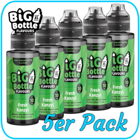 Big Bottle - Fresh Kanzyi - 10ml Aroma in 120ml Flasche - 5er Pack
