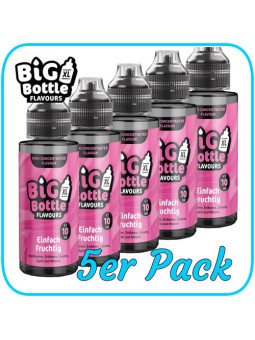 Big Bottle - Einfach Fruchtig - 10ml Aroma in 120ml Flasche - 5er Pack