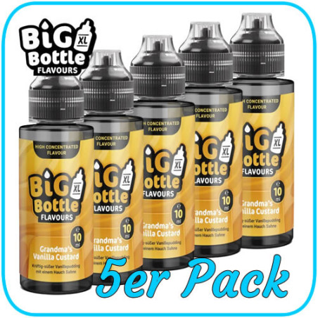 Big Bottle - Grandma's Vanilla Custard - 10ml Aroma in 120ml Flasche - 5er Pack