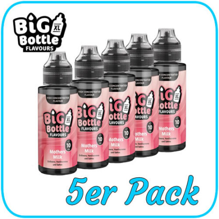 Big Bottle - Mothers Milk - 10ml Aroma in 120ml Flasche - 5er Pack