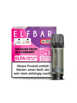 Elfbar Elfa Einweg Pod - Dragonfruit Blackberry - 20mg Nikotinsalz - 2er Pack