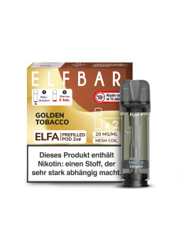 Elfbar Elfa Einweg Pod - Golden Tobacco - 20mg Nikotinsalz - 2er Pack