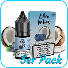 Vip Vape Liquids - Blue Kokos - Nikotinsalz Liquid – 10mg - 5er Pack