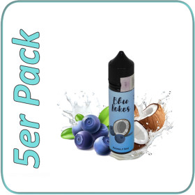Vip Vape Liquids -  Blue Kokos - 5ml Aroma in 60ml Longfill Flasche - 5er Pack