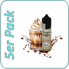 Vip Vape Liquids -  Cream Coffee - 5ml Aroma in 60ml Longfill Flasche - 5er Pack