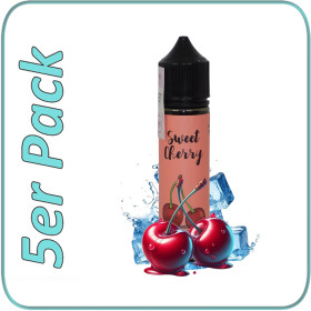 Vip Vape Liquids -  Sweet Cherry - 5ml Aroma in 60ml Longfill Flasche - 5er Pack