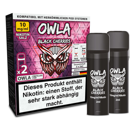 2x OWLA Pod 2ml - Black Cherries 10mg - 2er Pack