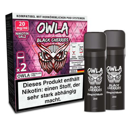 2x OWLA Pod 2ml - Black Cherries 20mg - 2er Pack
