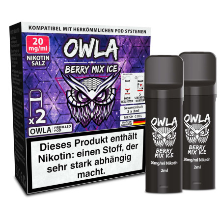 2x OWLA Pod 2ml - Berry Mix Ice 20mg - 2er Pack