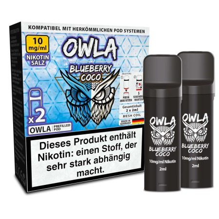 2x OWLA Pod 2ml - Blueberry Coco 10mg - 2er Pack
