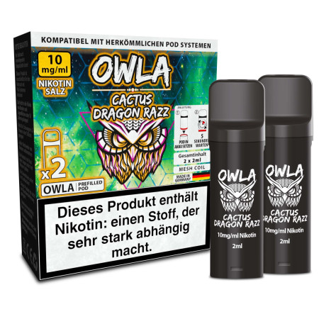 2x OWLA Pod 2ml - Cactus Dragon Razz 10mg - 2er Pack