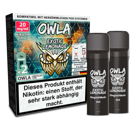 2x OWLA Pod 2ml - Exotic Lemonade 20mg - 2er Pack