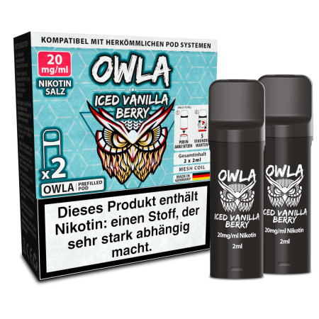2x OWLA Pod 2ml - Iced Vanilla Berry 20mg - 2er Pack