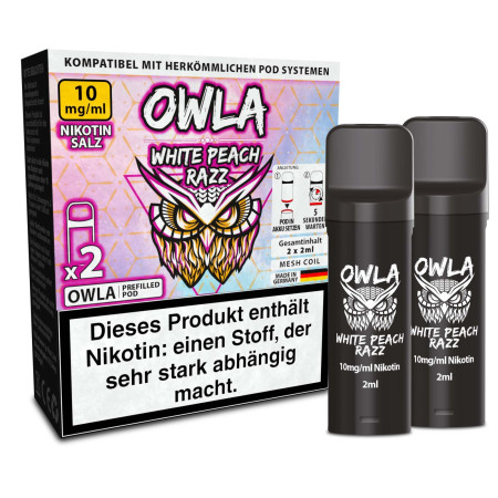 2x OWLA Pod 2ml - White Peach Razz 10mg - 2er Pack