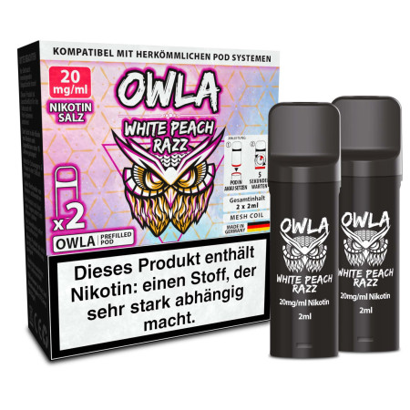2x OWLA Pod 2ml - White Peach Razz 20mg - 2er Pack