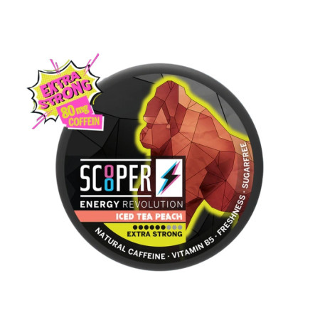 Scooper Energy Pouches "Iced Tea Peach" Extra Strong