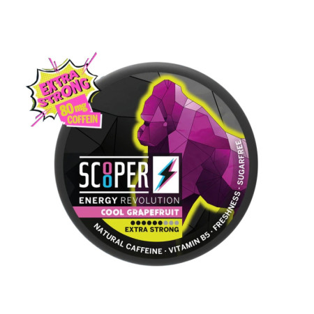 Scooper Energy Pouches "Cool Grapefruit " Extra Strong