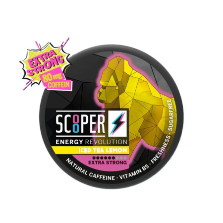 Scooper Energy Pouches "Iced Tea Lemon" Extra Strong