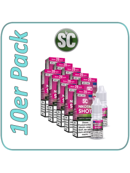 10er Pack SC - 10ml Nikotin Shot 50PG/50VG