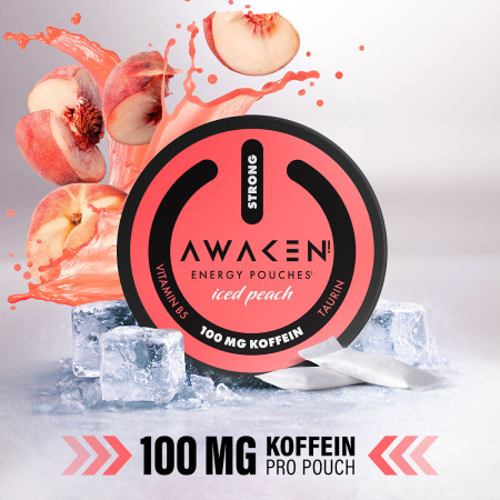 Awaken energy pouches- Iced Peach 100mg
