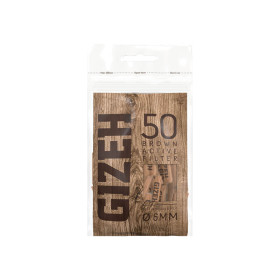 Gizeh Active Filter Brown 6mm - 50 Stück