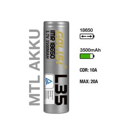 Golisi L35 Akku 18650 3500mAh/10A