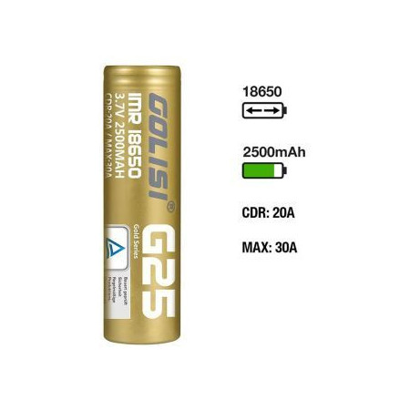 Golisi G25 Akku 18650 2500mAh/20A