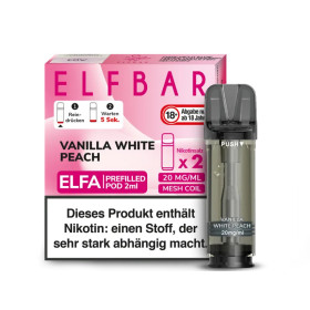 Elfbar Elfa Einweg Pod - Vanilla White Peach - 20mg Nikotinsalz - 2er Pack