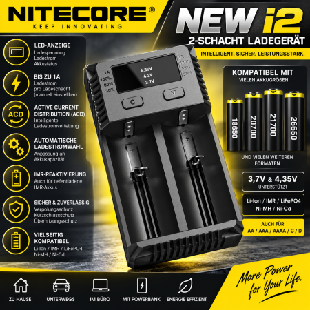 Ladegerät Nitecore I2 – Bild 5