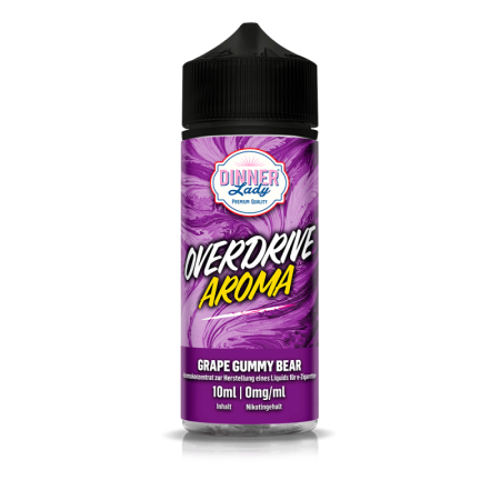 Dinner Lady Overdrive Grape Gummy Bear Longfill – 10ml Aroma in 120ml