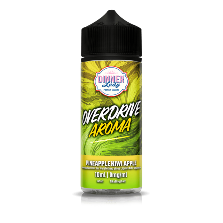 Dinner Lady Overdrive Pineapple Kiwi Apple Longfill – 10ml Aroma in 120ml
