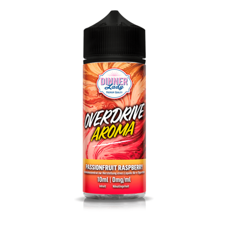 Dinner Lady Overdrive Passionfruit Raspberry Longfill – 10ml Aroma in 120ml