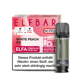 Elfbar Elfa Pod - White Peach Ice - 20mg Nikotinsalz - 2er Pack