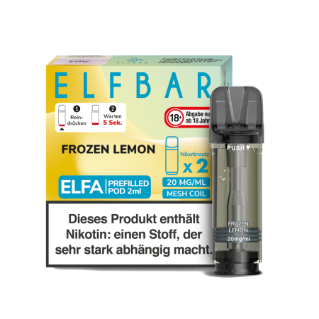 Elfbar Elfa Pod - Frozen Lemon - 20mg Nikotinsalz - 2er Pack
